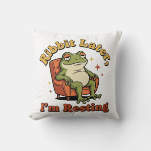 Cojín Decorativo Funny Retro Frog Square Throw Pillow