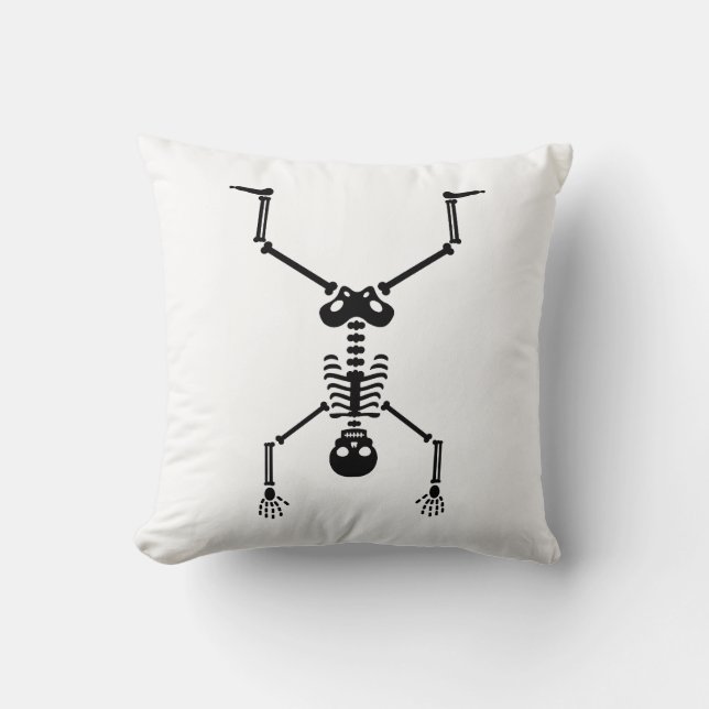 Cojín Decorativo Funny skull doing handstand (Anverso)