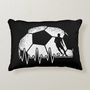 Cojín Decorativo Funny Soccer Heartbeat Soccer Player