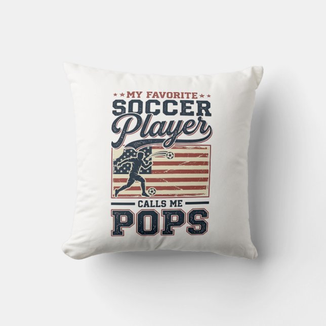 Cojín Decorativo Funny Soccer Pops Vintage Engraving Shirt Design_1 (Anverso)