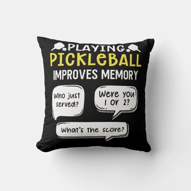 Cojín Decorativo Funny Sports Pickleball Player (Anverso)