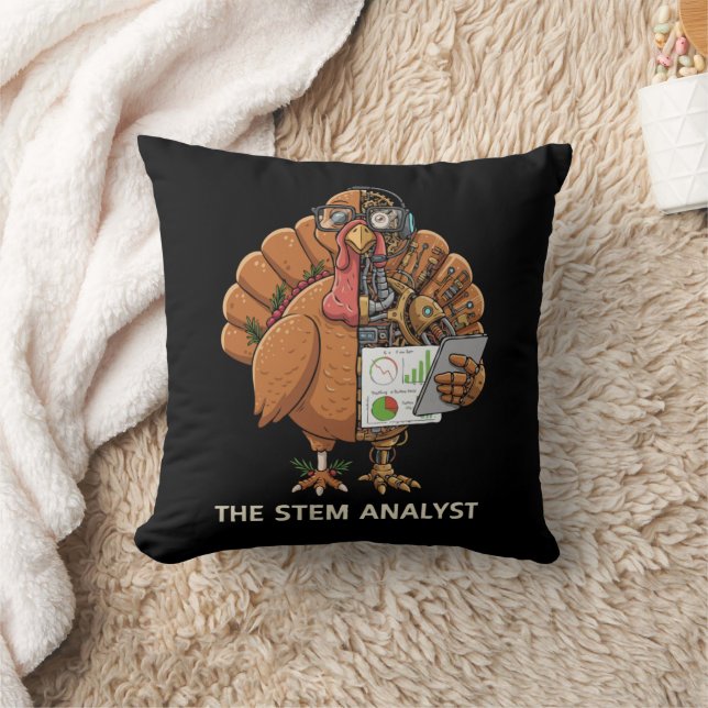 Cojín Decorativo  Funny STEM Analyst Robot Turkey Thanksgiving Gift (Manta)