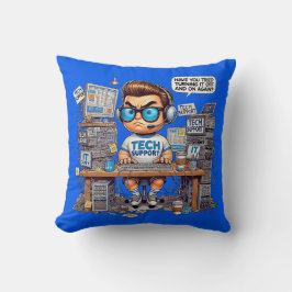 Cojín Decorativo Funny Tech Support Tee Shirt Personalizado