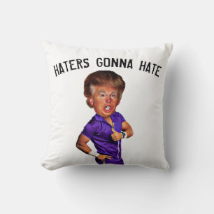 COJÍN DECORATIVO FUNNY TRUMP PILLOW, EL ODIO VA A ODIAR