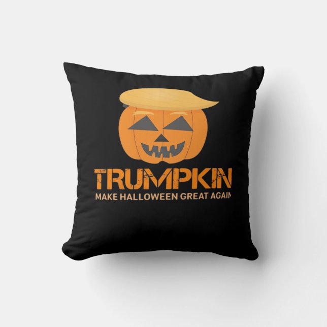 Cojín Decorativo Funny Trumpkin de Halloween - Haz de Halloween un  (Anverso)
