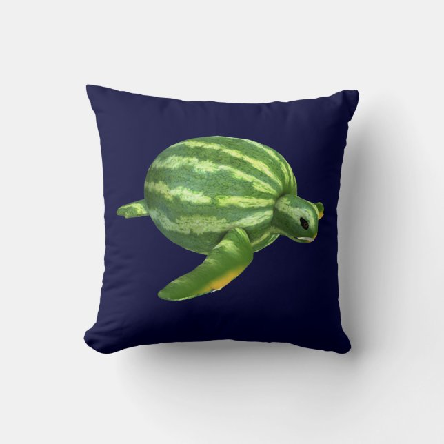 Cojín Decorativo Funny Watermeltle Seaturtle (Anverso)