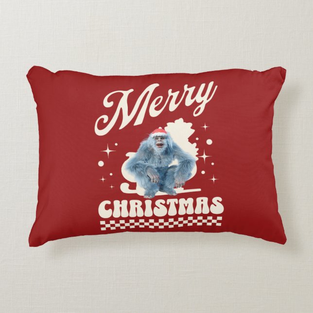 Cojín Decorativo Funny Yeti - Merry Christmas (Anverso)
