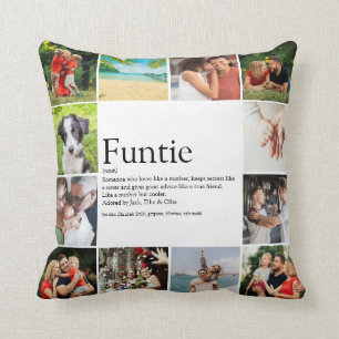 Cojín Decorativo Funtie Tía Tía Definición Fotografía Collage