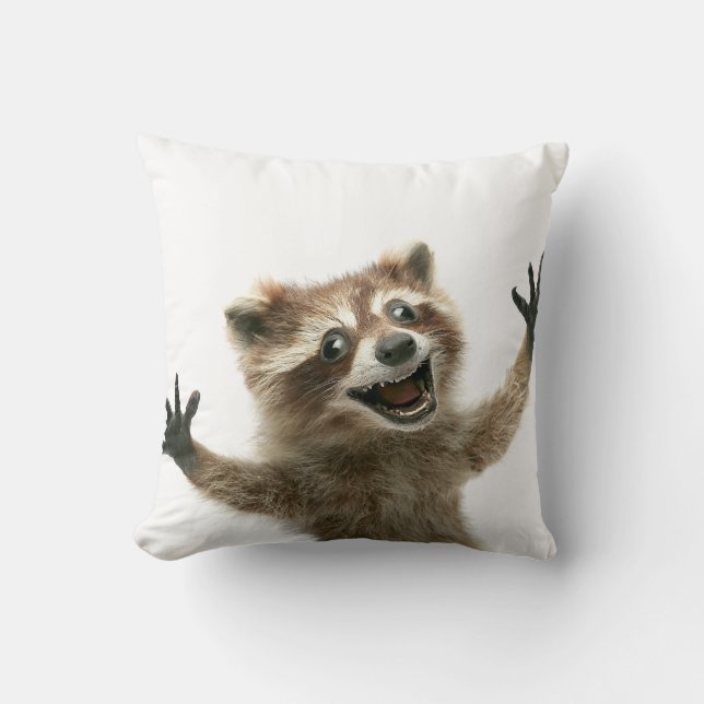 Cojín Decorativo Furiosamente feliz de snuggled con (Anverso)