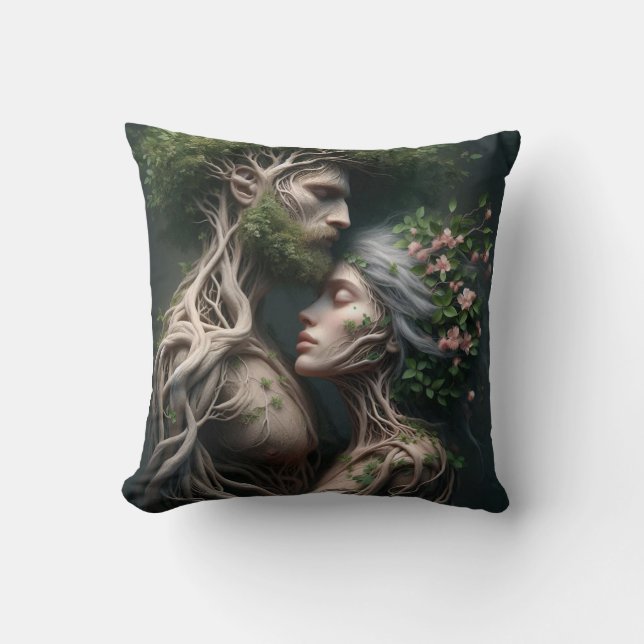 Cojín Decorativo fusão homem e natureza (Anverso)