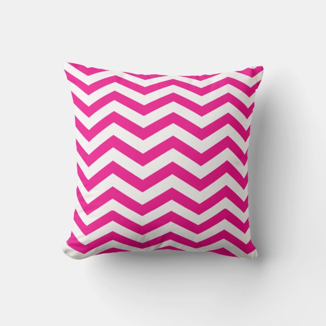 Cojín Decorativo Fuschia elegante de Chevron el | (Anverso)