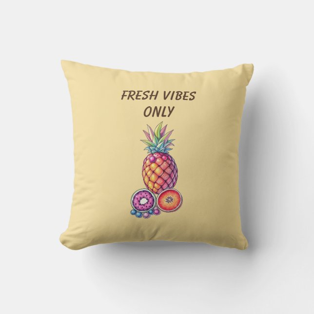 Cojín Decorativo Fusión de Frutas Tropicales (Anverso)