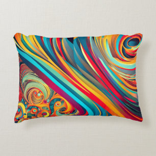 Cojín Decorativo Fusión de Onda de Color – Arte de Remolino Abstrac