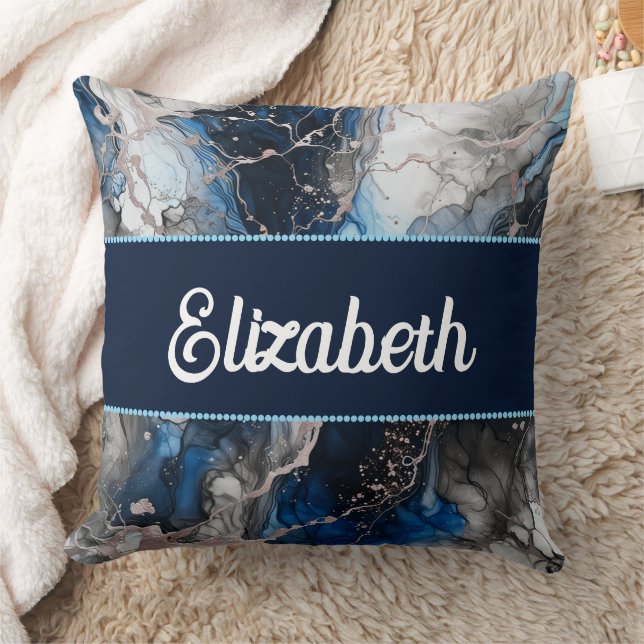 Cojín Decorativo Fusión de tinta vibrante (Manta)