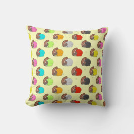 Cojín Decorativo Fútbol Americano - Cascos y Balón Coloridos
