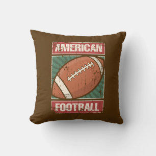 Cojín Decorativo Fútbol americano verde retro vintage