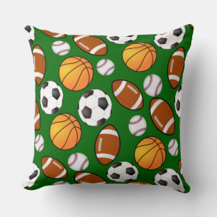 Cojín Decorativo Fútbol béisbol baloncesto tema de deportes
