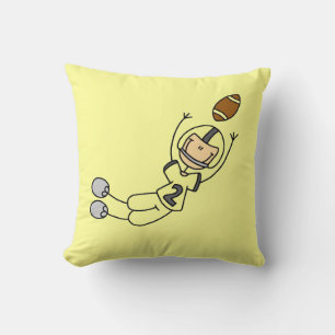 Cojín Decorativo Fútbol de Figuras de Palitos Amarillo
