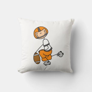 Cojín Decorativo Fútbol de Figuras de Palitos Naranja