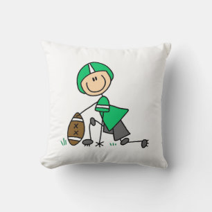 Cojín Decorativo Fútbol de Figuras de Palitos Verde