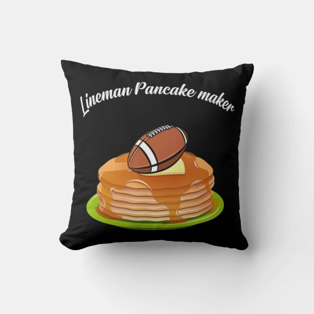 Cojín Decorativo Fútbol de Lineman Pancake (Anverso)