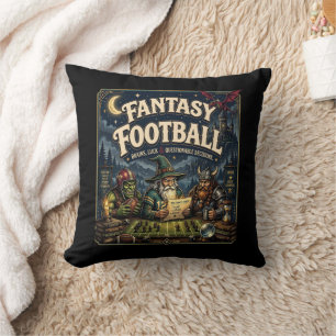 Cojín Decorativo Fútbol Fantasía, Dragón Mago Fantasía Vintage 