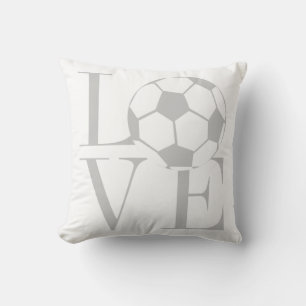 Cojín Decorativo fútbol gris de amor 