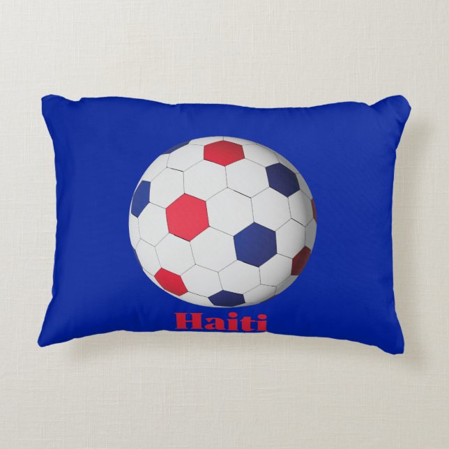 Cojín Decorativo Fútbol Haití (Reverso)