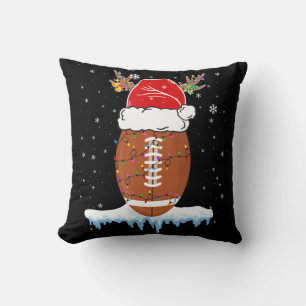 Cojín Decorativo Fútbol Navidad Santa Hat Feliz Navidad Fútbol