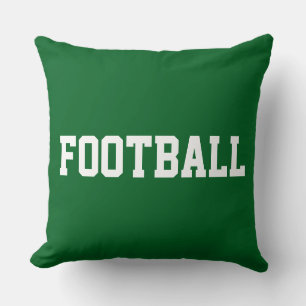 Cojín Decorativo FÚTBOL Texto atlético divertido de los 70 en verde