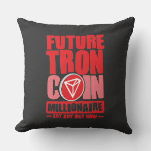 Cojín Decorativo Futura moneda de TRON Millionaire
