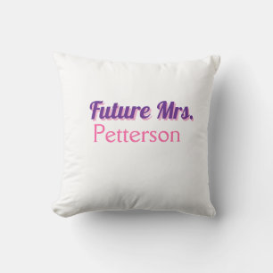 Cojín Decorativo Futura Sra agregar nombre novia boda despedida de 