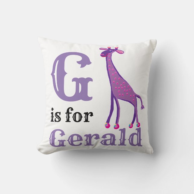 Cojín Decorativo G es para el bebé de Gerald (Anverso)