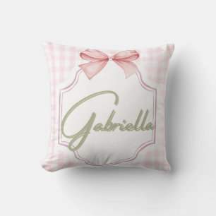 Cojín Decorativo Gabriella Baby Nursery Bow personalizado