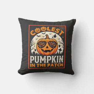 Cojín Decorativo Gafas de sol de la calabaza más genial de Hallowee