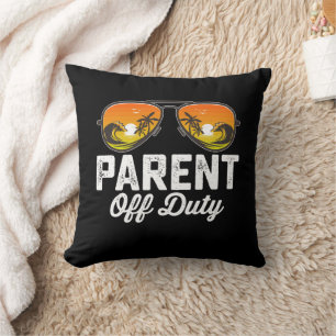 Cojín Decorativo Gafas de sol de padre fuera de servicio último día