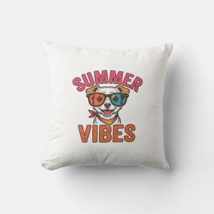 Cojín Decorativo Gafas de sol para perros con vibraciones de verano