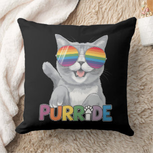 Cojín Decorativo Gafas de sol Purride Cat Orgullo Gay Arcoíris LGBT