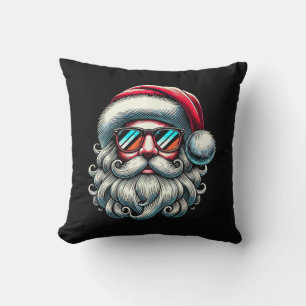 Cojín Decorativo Gafas de sol retro cara de Santa Navidad