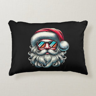 Cojín Decorativo Gafas de sol retro rostro de Santa Navidad