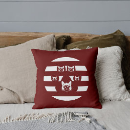 Cojín Decorativo Gafas de sol vírgenes Paradas de sol blancas rojo