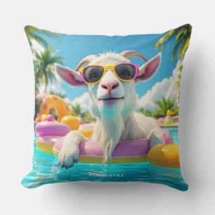Cojín Decorativo Gafas Flotantes De Cabra Fantasía Lindo
