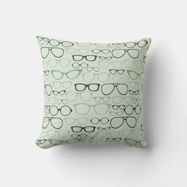 Cojín Decorativo Gafas Hipster Mint (Anverso)