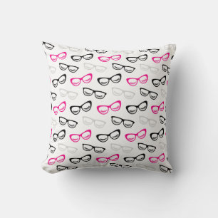 Cojín Decorativo Gafas rosadas, negras y grises