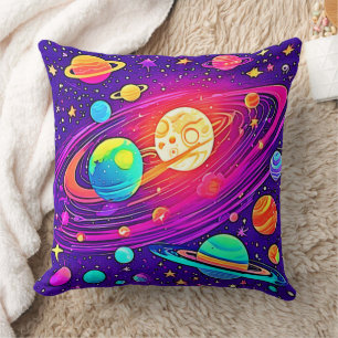 Cojín Decorativo Galaxia arco iris: Diversión Personalizado
