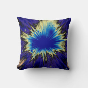 Cojín Decorativo Galaxia azul de arte pop