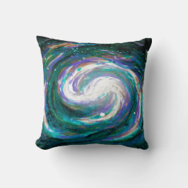 Cojín Decorativo Galaxia esmeralda y púrpura
