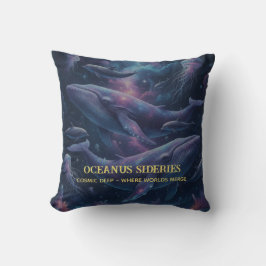 Cojín Decorativo Galaxia Océano Ballena Cósmica