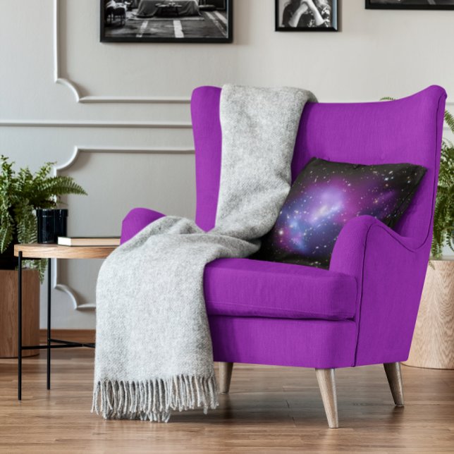 Cojín Decorativo Galaxia púrpura Fotografía del espacio celeste (Galaxy Cluster MACS J0717 Pillow)