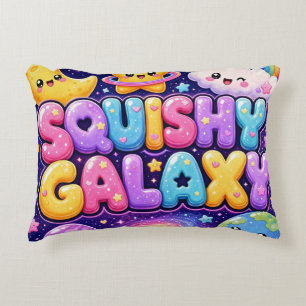 Cojín Decorativo Galaxia Squishy Monada Tierra Luna Estrellas 